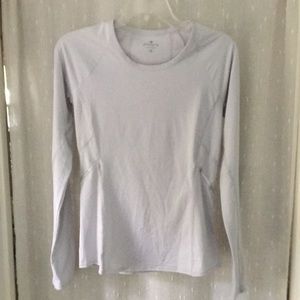 Athleta Long Sleeve Reflective Chi Top - XS LIGHT grey
